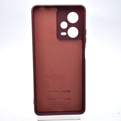 Чохол з патріотичним принтом Silicone Case Print Тризуб для Xiaomi Redmi Note 12 Pro 5G Bordo