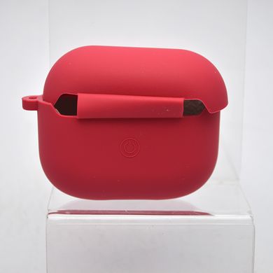 Чохол накладка Silicon Case з мікрофіброю для AirPods 3 Rose Red/Малиновий