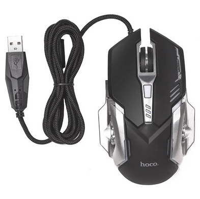 Игровой набор (проводные клавиатура+мышь с подсветкой) Hoco GM12 Black