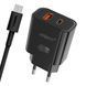 Сетевое зарядное устройство ANSTY Q-040-A with Micro USB cable 45W (1USB 20W + Type-C 25W) Черный