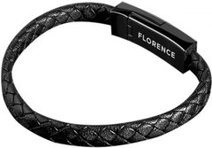 Кабель-браслет USB Florence Bracelet MicroUSB 0.2m 3A Black (FL-2207-KM)
