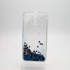 Чехол силиконовый с глиттером Glitter Water для Samsung J330 Galaxy J3 2017 Blue