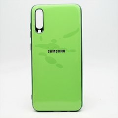 Чехол глянцевый с логотипом Glossy Silicon Case для Samsung A705 Galaxy A70 Green