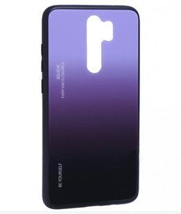 Стеклянный чехол Gradient Glass Case для Xiaomi Redmi Note 8 Pro Purple-Black