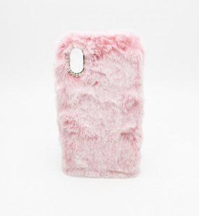 Чохол хутряний FUR для iPhone X/iPhone XS 5.8" Pink