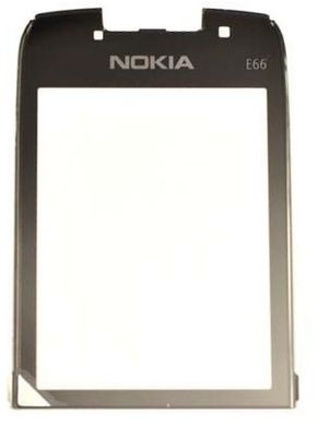 Cкло для телефону Nokia E66 black (C)