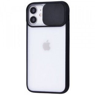 Чехол накладка TPU Camshield Matte с крышкой на камеру для iPhone 12 Mini 5.4'' Black