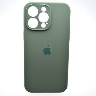 Силиконовый чехол накладка Silicon Case Full Camera для iPhone 15 Pro Pine Needle Green