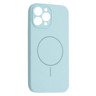 Чехол накладка Silicon Case Slim MagSafe Full Camera для Apple iPhone 14 Pro Max New Sky Blue
