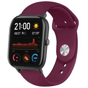 Ремешок для Xiaomi Amazfit Bip/Samsung 20mm Dark Maroon/Малиновый