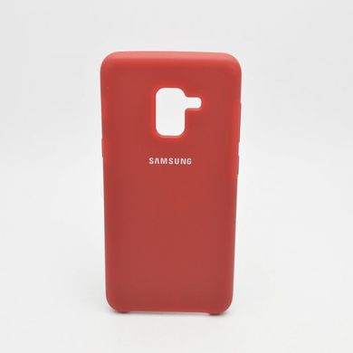 Чехол накладка Silicon Cover for Samsung A530F Galaxy A8 2018 Dark Red (C)