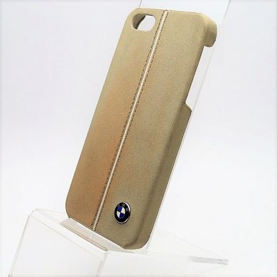 Кожаный чехол BMW Signature collection cover case для iPhone 5/5S, Cream [BMHCP5LC]