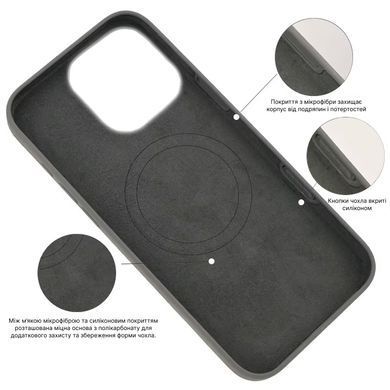 Чохол накладка Silicon Case Slim MagSafe для Apple iPhone 16 Pro Max Black