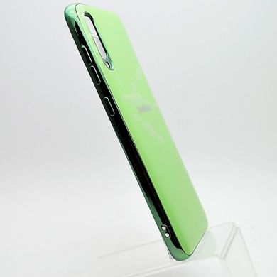 Чехол глянцевый с логотипом Glossy Silicon Case для Samsung A705 Galaxy A70 Green