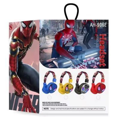 Дитячі безпровідні навушники у формі Spider-Man Bluetooth AH-906E (Чорний)