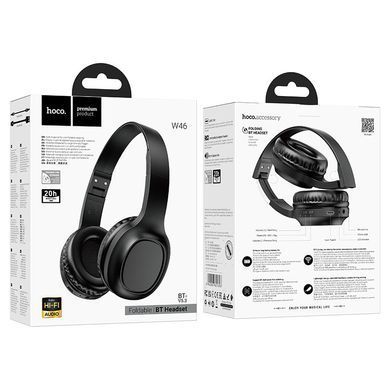 Великі бездротові навушники (Bluetooth) Hoco W46 Black