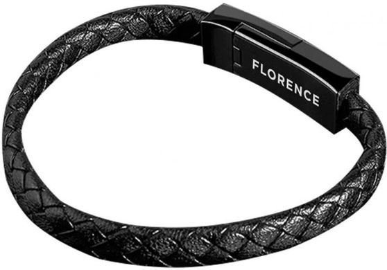 Кабель-браслет USB Florence Bracelet MicroUSB 0.2m 3A Black (FL-2207-KM)