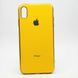 Чехол глянцевый с логотипом Glossy Silicon Case для iPhone XS Max Yellow