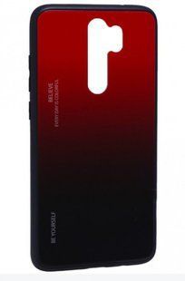 Стеклянный чехол Gradient Glass Case для Xiaomi Redmi Note 8 Pro Red-Black