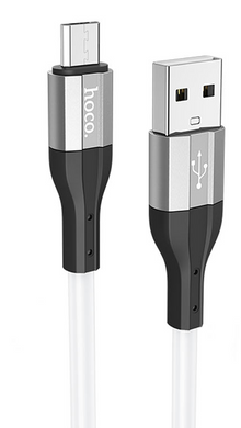 Кабель Hoco X72 Сreator Silicon USB to MicroUSB 1m Білий