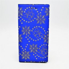 Чехол универсальный для телефона CMA Book Cover 5.7 дюймов/XXL стразы Blue