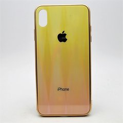 Чехол градиент хамелеон Silicon Crystal for iPhone X/XS Light Yellow