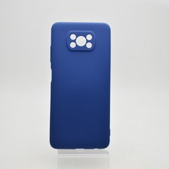 Чехол накладка Full Silicon Cover для Xiaomi Redmi Poco X3 Dark Blue