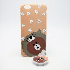 Чехол Cute Imd Case с подставкой Pop Socket для iPhone 6/6S Mix