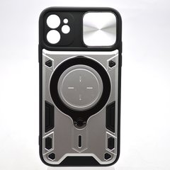 Противоударный чехол Armor Case Stand Case для Apple iPhone 11 Silver