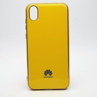 Чехол глянцевый с логотипом Glossy Silicon Case для Huawei Y5 2019 Yellow