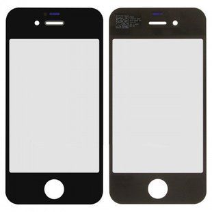 Стекло дисплея для iPhone 4S Black HC