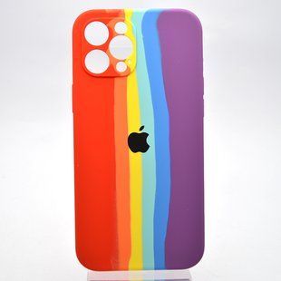 Чохол з райдужним дизайном Silicon Case Rainbow Full Camera для iPhone 12 Pro Max №6