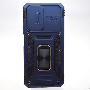 Чехол противоударный с кольцом Armor Case CamShield для Xiaomi Redmi Note 11/Redmi Note 11s Army Blue
