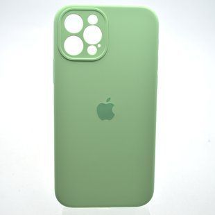 Силіконовий чохол накладка Silicon Case Full Camera для iPhone 12 Pro Max Pistachio