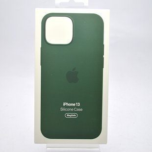 Чехол накладка Silicon Case с MagSafe Splash Screen для iPhone 13 Dark Green