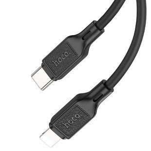 Кабель Hoco X90 Cool silicone Type-C to lightning 20W 1m Black