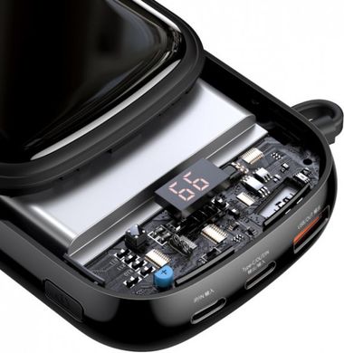 Портативный аккумулятор с беспроводной зарядкой PowerBank Baseus Qpow Digital Display quick charging 20000mAh 20W Black