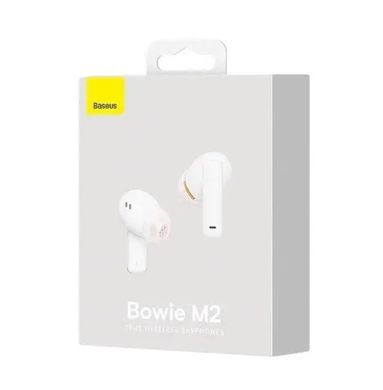 Навушники Безпровідні TWS (Bluetooth) Baseus Bowie M2 White NGTW140002