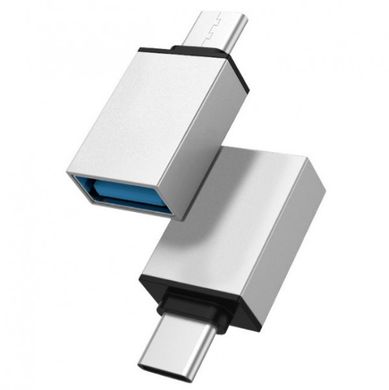 Перехідник "Metal Short" USB OTG - Type-C (RT-OTO6) SIlver