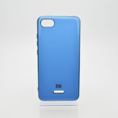 Чехол глянцевый с логотипом Glossy Silicon Case для Xiaomi Redmi 6A Blue