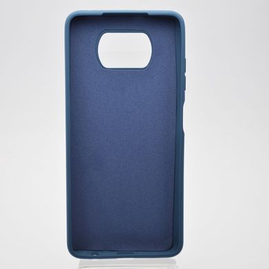 Чехол накладка Full Silicon Cover для Xiaomi Redmi Poco X3 Dark Blue