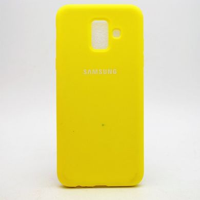 Матовий чохол New Silicon Cover для Samsung A600 Galaxy A6 (2018) Yellow Copy