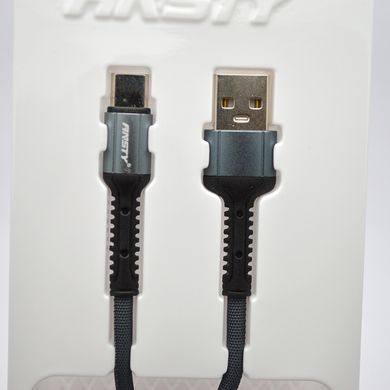 Кабель ANSTY ST-31 Zinc Alloy Nylon Type-C 2.4A 1M Gray