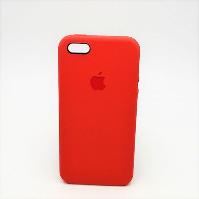 Чехол накладка Silicon Case для iPhone 5/5S/5SE Red (14) Copy