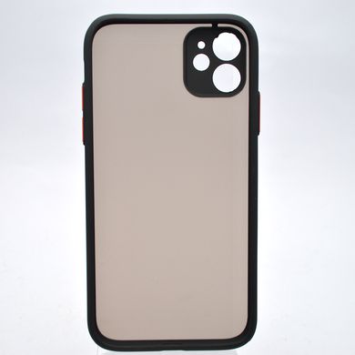 Чехол с полупрозрачной задней крышкой Matte Color Case Full Camera для iPhone 11 Черный