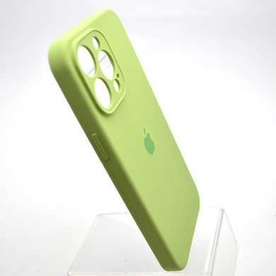 Силиконовый чехол накладка Silicon Case Full Camera для iPhone 15 Pro Mint Green