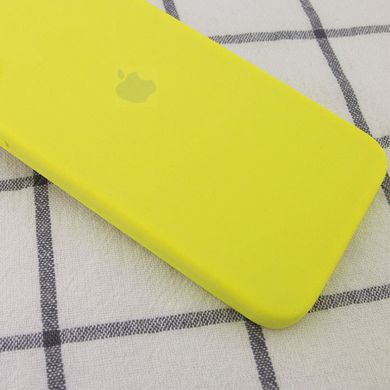 Чехол силиконовый с квадратными бортами Silicone case Full Square для iPhone 11 Pro Max Yellow Желтый