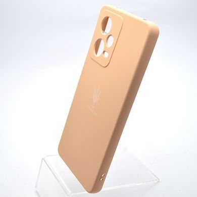 Чехол с патриотическим принтом Silicone Case Print Тризуб для Xiaomi Redmi Note 12 Pro 5G Pink Sand