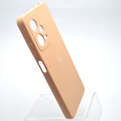 Чехол с патриотическим принтом Silicone Case Print Тризуб для Xiaomi Redmi Note 12 Pro 5G Pink Sand