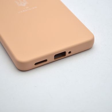 Чехол с патриотическим принтом Silicone Case Print Тризуб для Xiaomi Redmi Note 12 Pro 5G Pink Sand